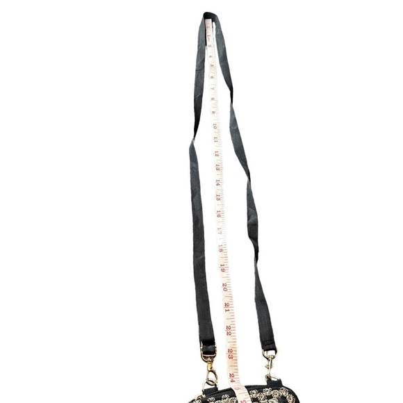 Embroidered Crossbody Wallet w/ Detachable Ribbon Style Strap - Picture 14 of 15